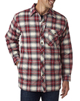 Men's Flannel Shirt Jacket with Quilt Lining