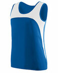 Ladies Wicking Polyester Sleeveless Jersey with Contrast Inserts