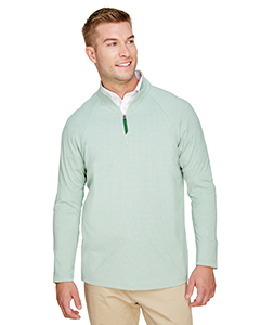 CrownLux Performance Men's Clubhouse Micro-Stripe Quarter-Zip