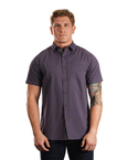 Men's Peached Poplin Short Sleeve Woven Shirt