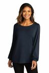 Port Authority  Ladies Luxe Knit Jewel Neck Top