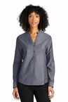 Port Authority Ladies Long Sleeve Chambray Easy Care Shirt