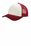 Port Authority  5-Panel Twill Foam Trucker Cap | Ivory/ Red