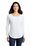 Sport-Tek  Ladies PosiCharge  Long Sleeve Tri-Blend Wicking Scoop Neck Raglan Tee | White Triad Solid