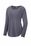 Sport-Tek  Ladies PosiCharge  Long Sleeve Tri-Blend Wicking Scoop Neck Raglan Tee | True Navy Heather