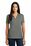 Sport-Tek Ladies Contrast PosiCharge Tough Polo | Dark Smoke Grey/ Black