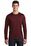 Sport-Tek  PosiCharge  Long Sleeve Electric Heather Tee | Deep Red-Black Electric