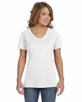 Ladies' Ringspun Featherweight V-Neck T-Shirt